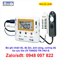 Máy ghi nhiệt độ, độ ẩm, ánh sáng, tia UV TANDD TR-74Ui-S